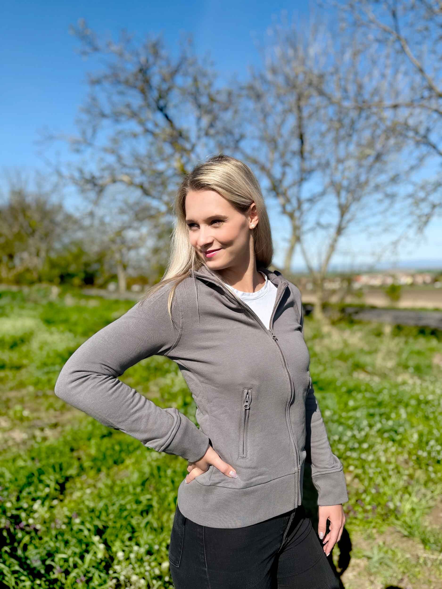 Dámská mikina Promodoro Jacket Stand-Up Collar 2XL