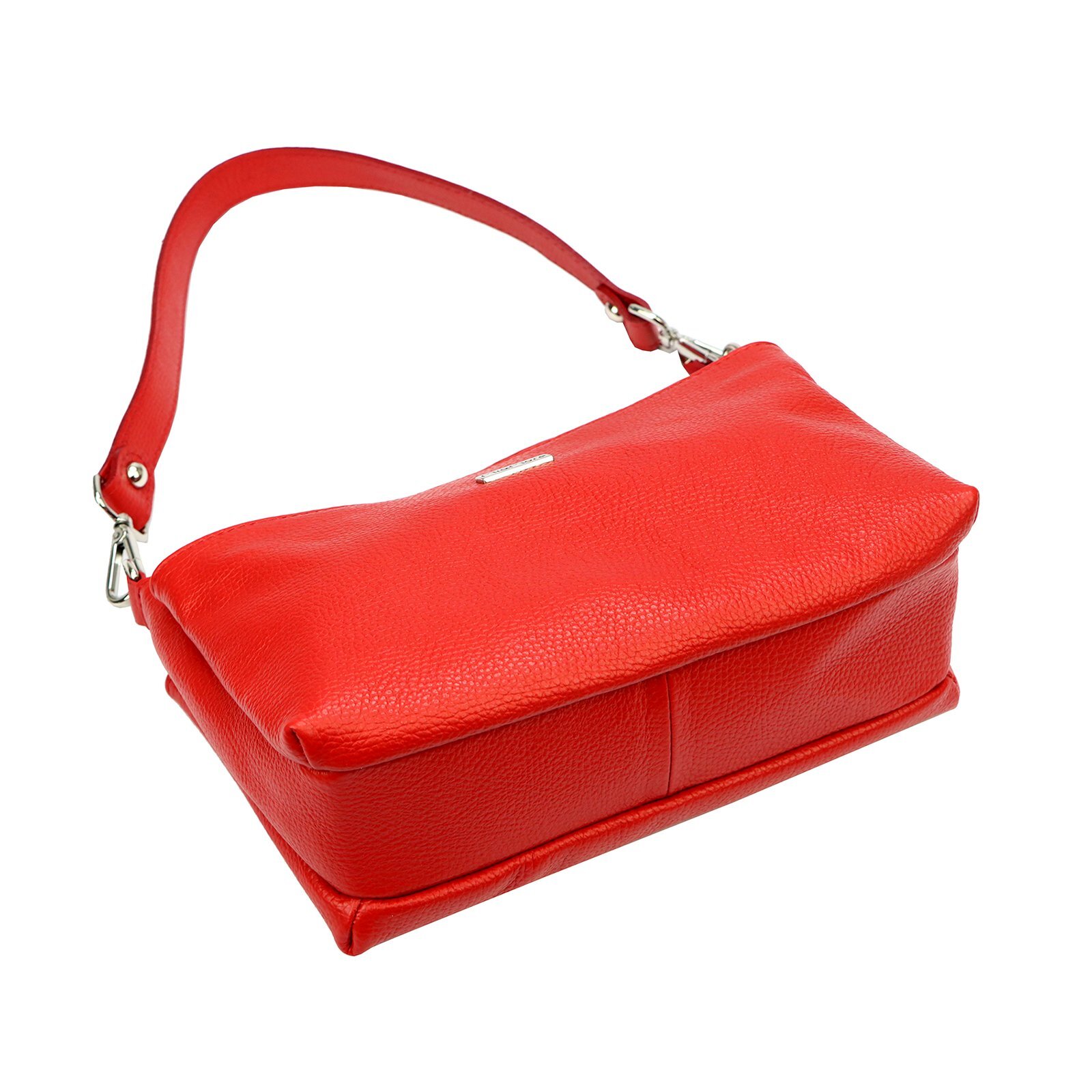 Kožená crossbody kabelka MiaMore 01-016 červená