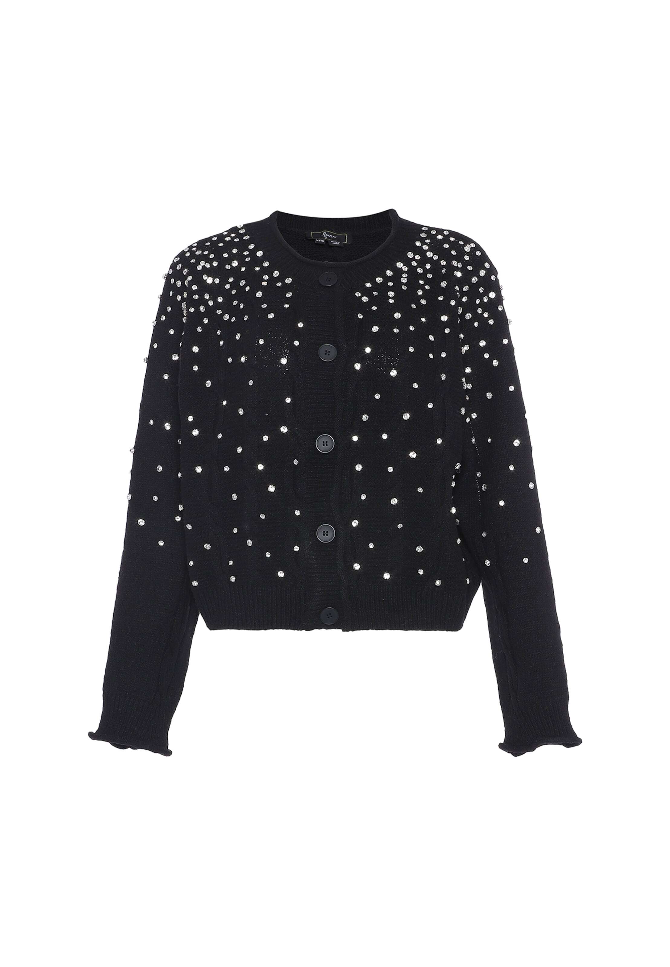 faina Kardigan černá / stříbrná