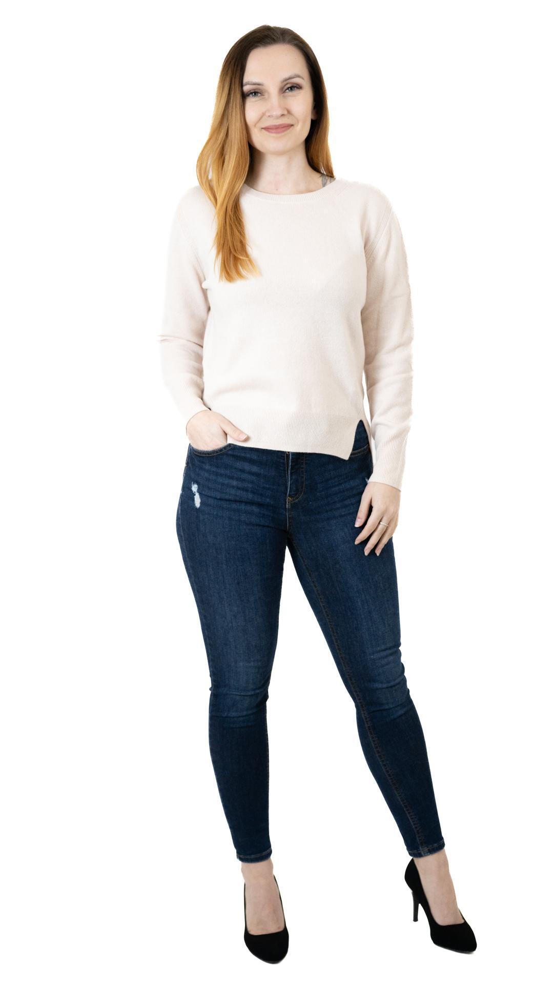 Kocca Dámský kašmírový svetr s průstřihy