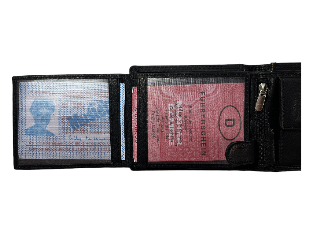 Wild Celokožená peněženka černá 0179