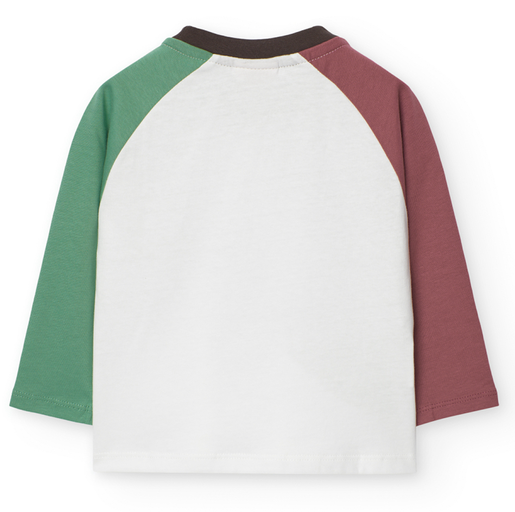 Boboli Chlapecké tričko s barevnými rukávy Zvířátka