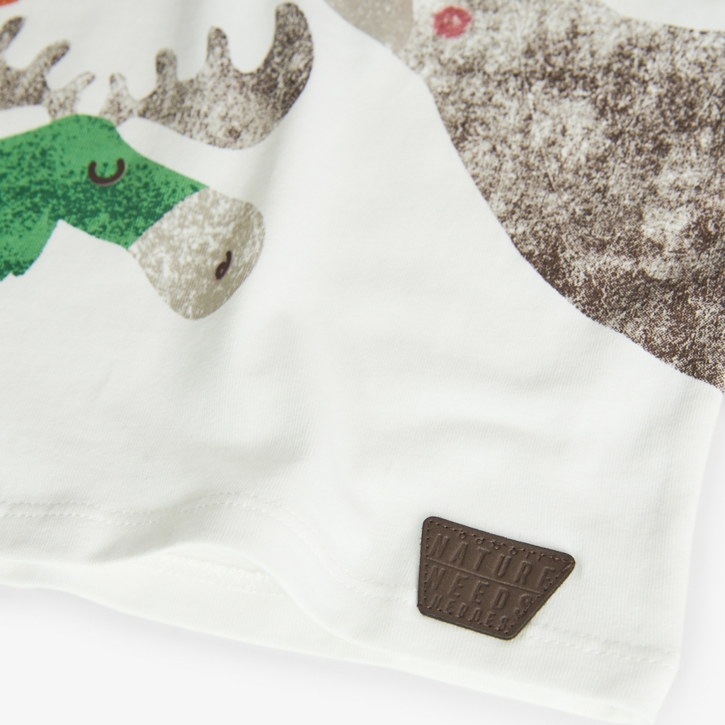 Boboli Chlapecké tričko s barevnými rukávy Zvířátka