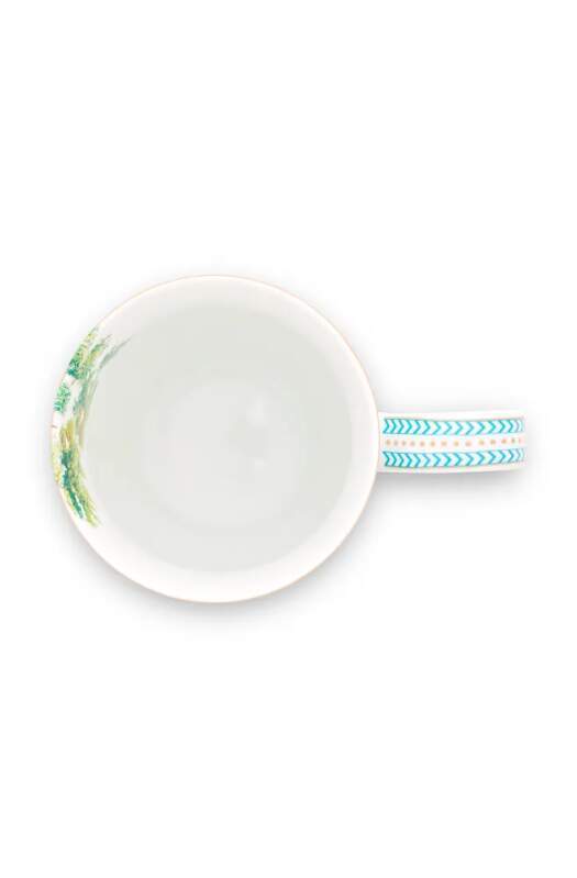 Pip Studio Jolie Heron, XXL hrnek 450ml, bílý