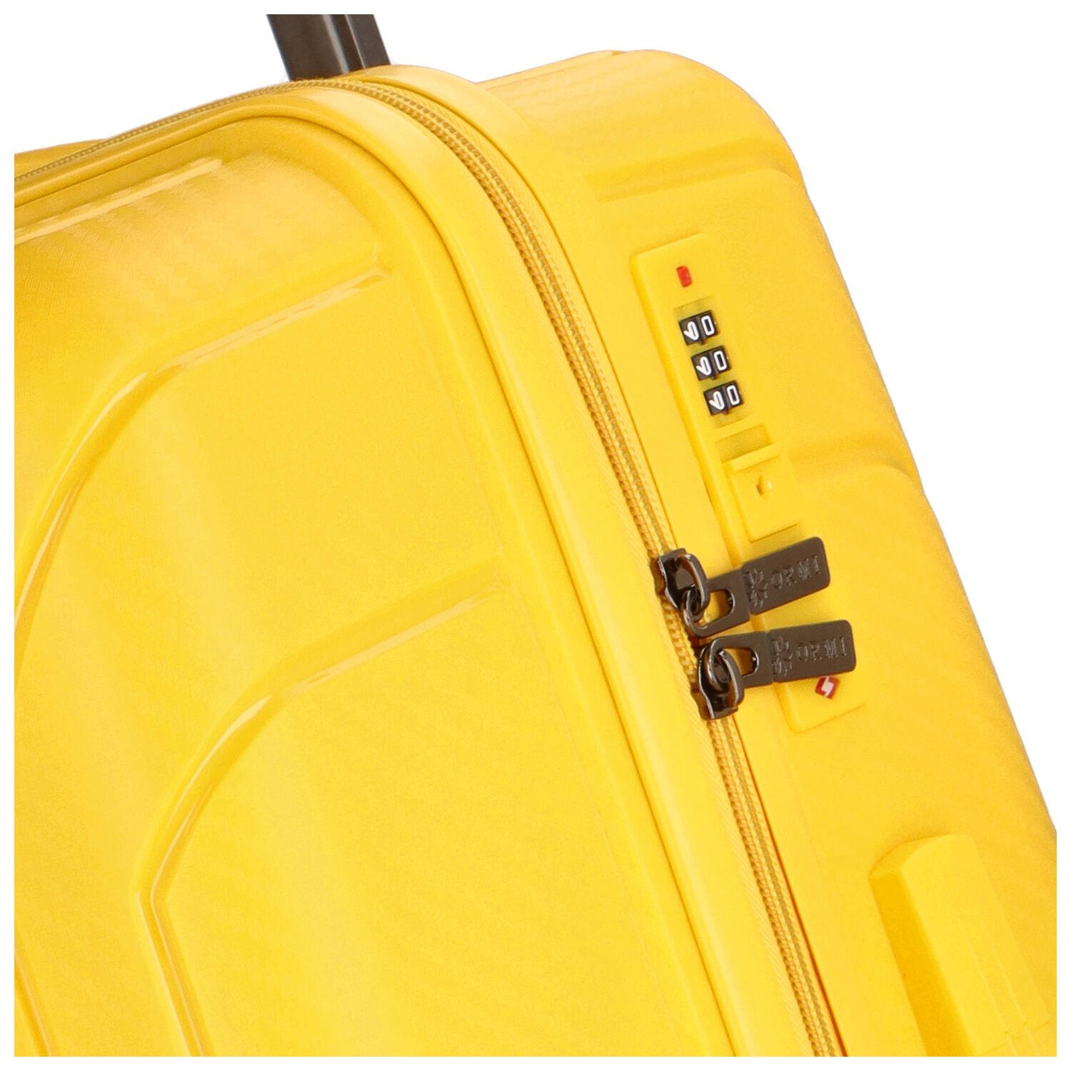 Cestovní plastový kufr Ormi Tiberius velikosti L, žlutý