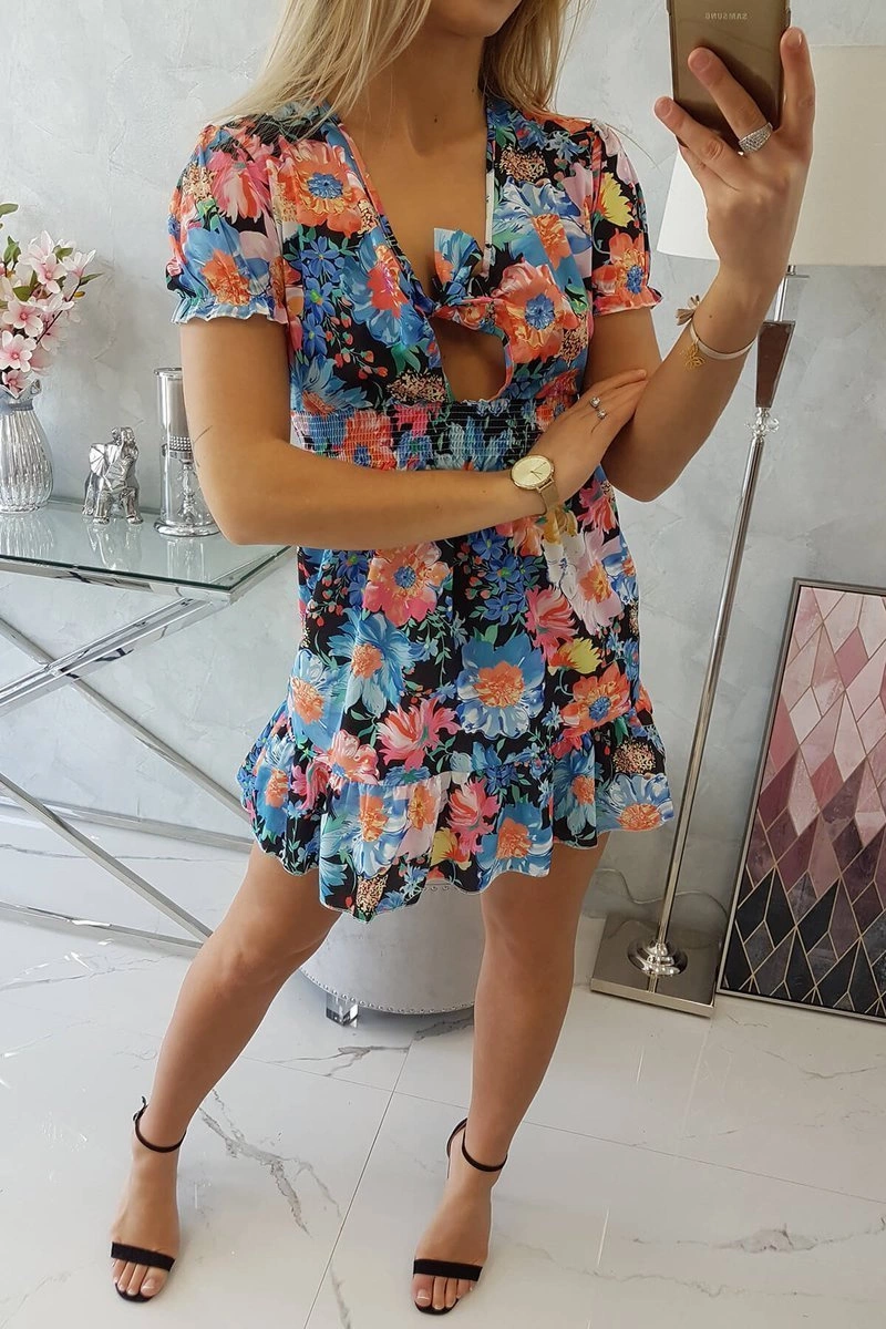 Kesi Květinové šaty Lulu s výstřihem do V