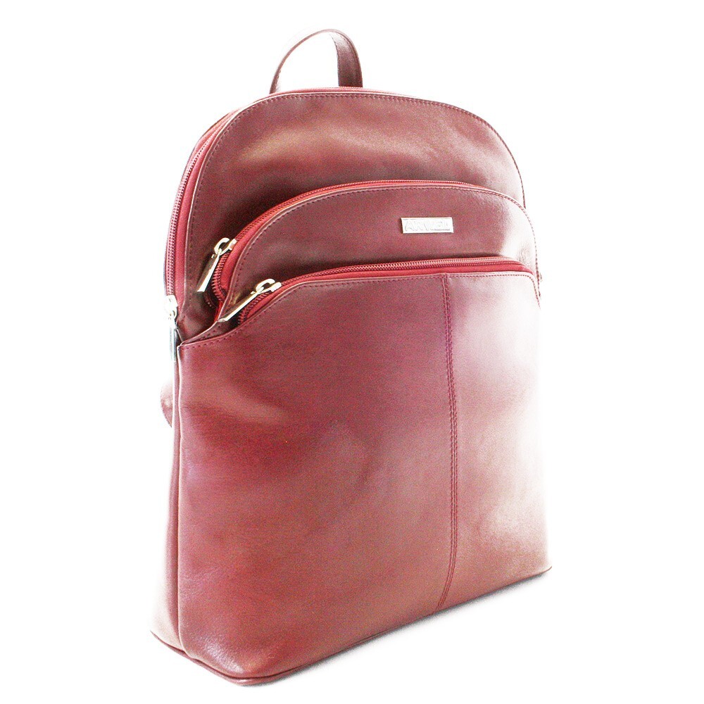 Arwel Červený kožený batoh 311-8955-31