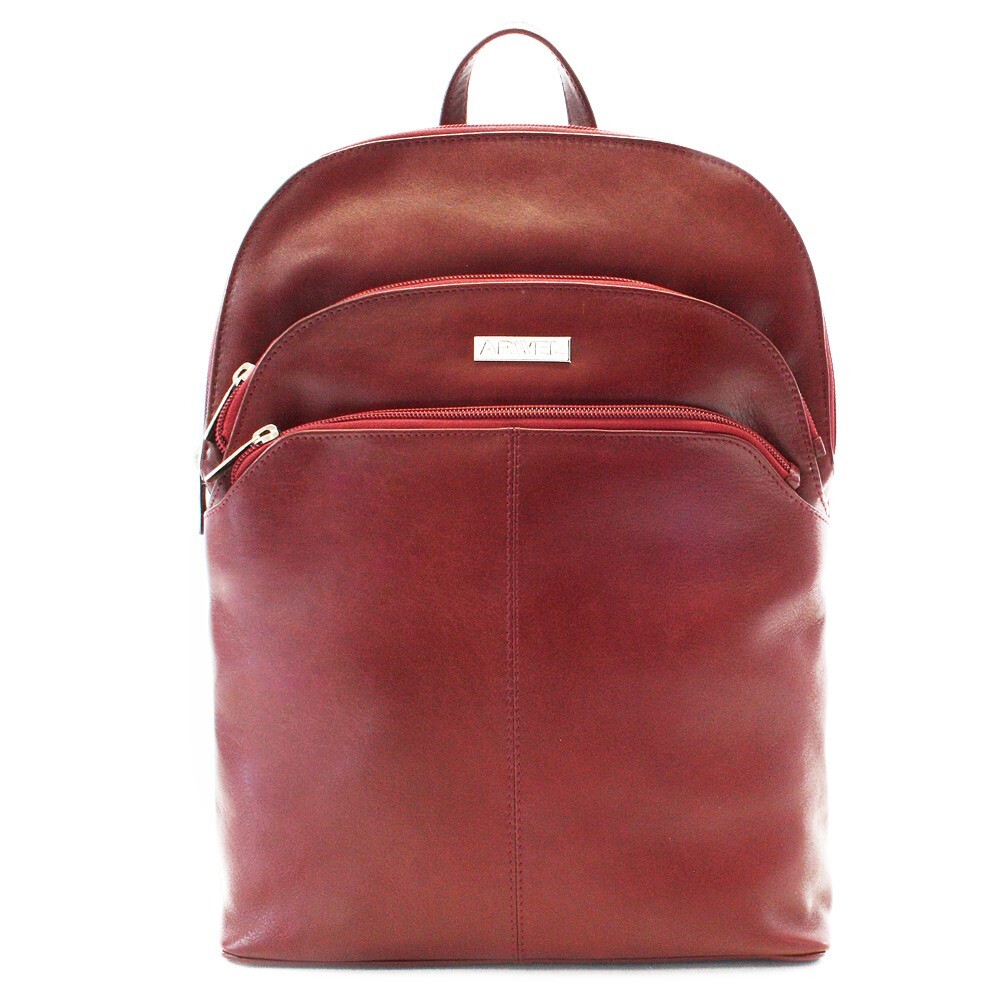 Arwel Červený kožený batoh 311-8955-31