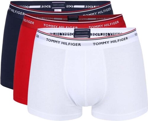 TOMMY HILFIGER Pánské boxerky TOMMY HILFIGER Premium Essentials 3pack  navy/červená/bílá - GLAMI.cz