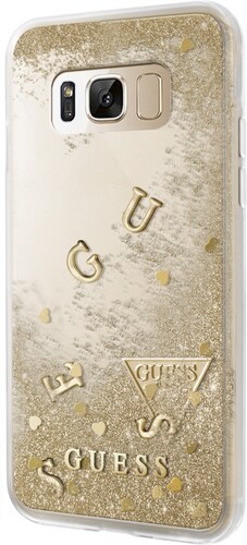 Zadní kryt Guess Liquid Glitter Gold GUHCS8LGLUFLGO pro Samsung Galaxy S8  Plus - GLAMI.cz