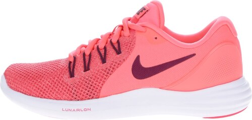Neonově růžové dámské perforované tenisky Nike Lunar Apparent - GLAMI.cz