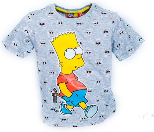 The Simpsons Bart Simpson tričko šedivé 2-4 roky 104 - GLAMI.cz