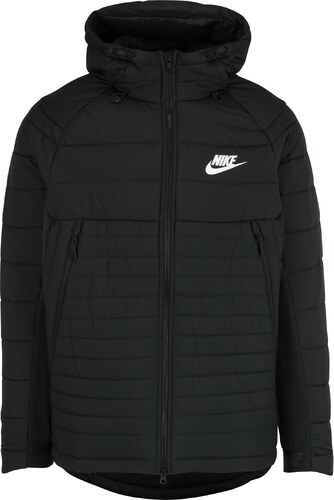 Černá pánská zimní prošívaná bunda s kapucí Nike Sportswear Fill - GLAMI.cz