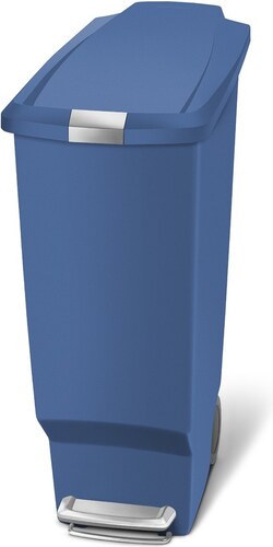 Pedálový odpadkový koš Simplehuman - 40 l, úzký, modrý plast - GLAMI.cz