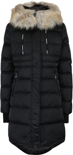 Černý dámský zimní prošívaný péřový kabát Calvin Klein Jeans Opra - GLAMI.cz