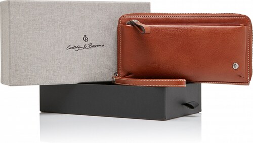 Castelijn & Beerens Dámská kožená peněženka RFID v dárkové krabičce 805518  LB koňak - GLAMI.cz