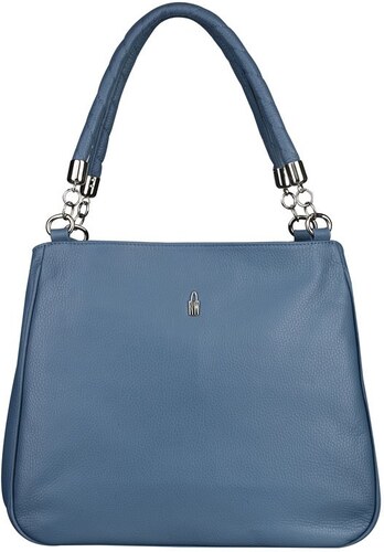 WOJEWODZIC Kožené luxusní modré značkové kabelky přes rameno Esmeralda  31215/GS30 - GLAMI.cz