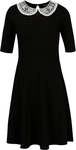Černé šaty s krajkovým límečkem Dorothy Perkins - GLAMI.cz