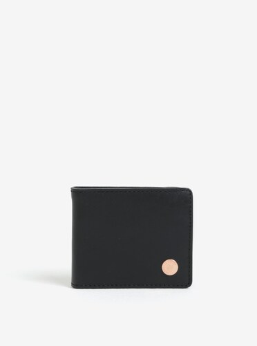 Černá pánská kožená peněženka Herschel Supply Vincent - GLAMI.cz