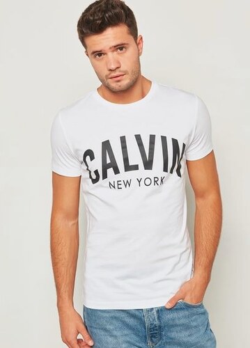 Pánské tričko Calvin Klein NEW YORK - bílá - GLAMI.cz
