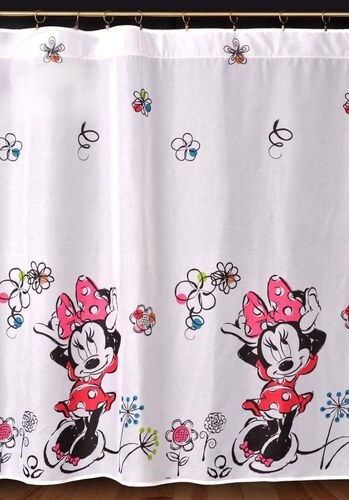 Dětský voál / záclona Disney Minnie Mouse květiny v.155cm - GLAMI.cz