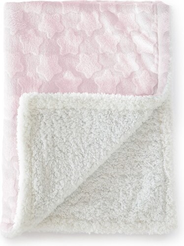 Růžová dětská deka Naf Naf Estrellas, 80 x 110 cm - GLAMI.cz