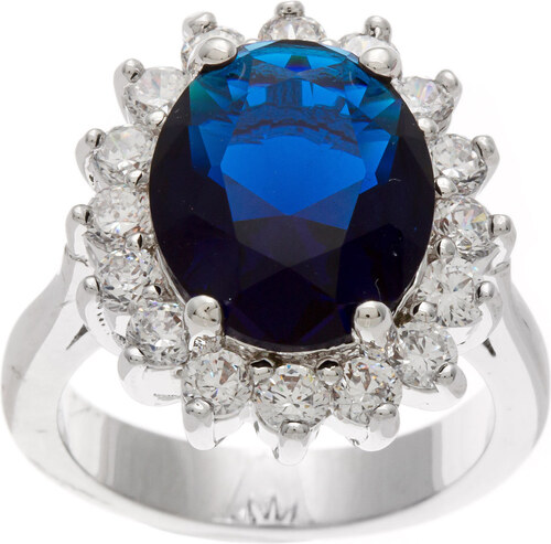 US Rhodiovaný dámský prsten s Cubic Zirconia z mosazi - styl Kate Middleton  / Lady Diana - GLAMI.cz