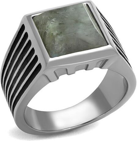 US Ocelový pánský prsten s kamenem zdobený Ocel 316 - Davion - GLAMI.cz