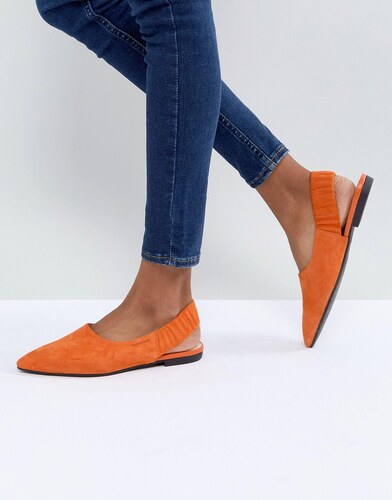 Vagabond Katlin Orange Suede Sling Back Pointed Flat Shoes - Orange -  GLAMI.cz