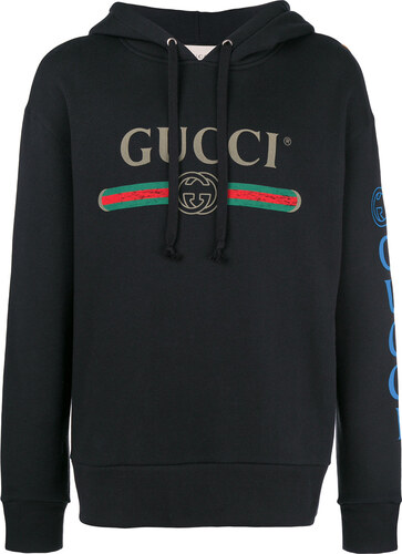 Gucci dragon embroidered logo hoodie - Black - GLAMI.cz