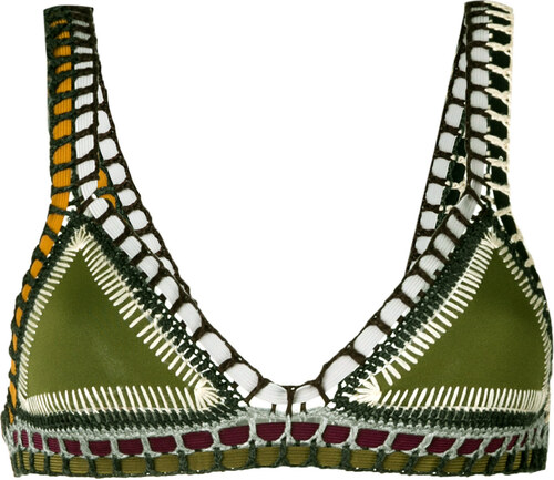 Kiini Wren Triangle Bikini top - Green - GLAMI.cz
