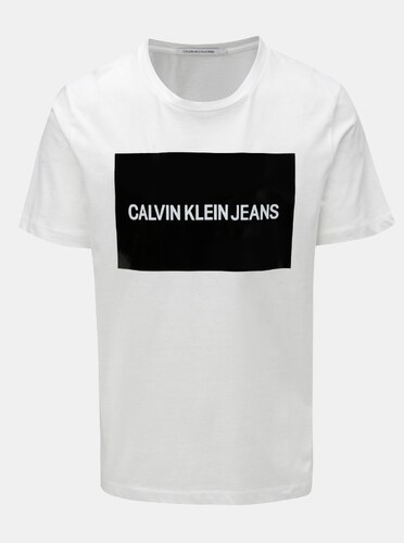 Bílé pánské tričko Calvin Klein Jeans - GLAMI.cz