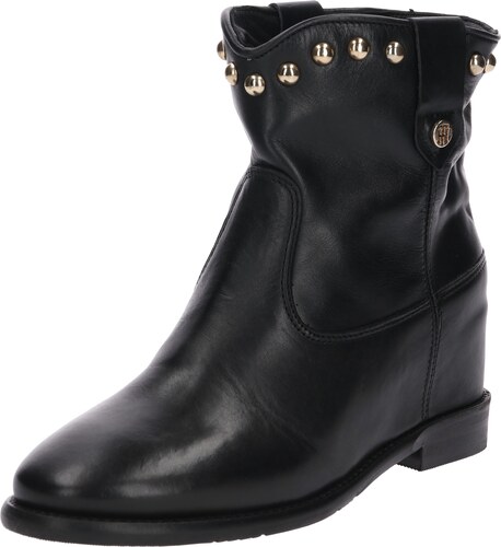 tommy hilfiger round stud wedge bootie