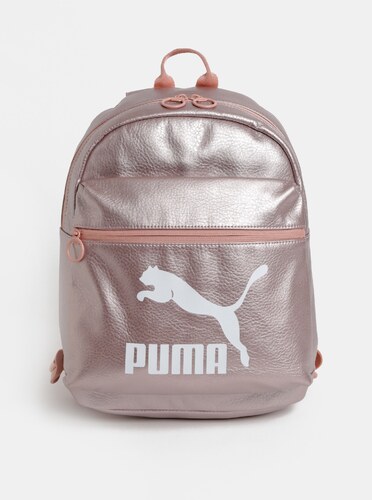 Světle růžový metalický batoh s potiskem Puma 10 l - GLAMI.cz