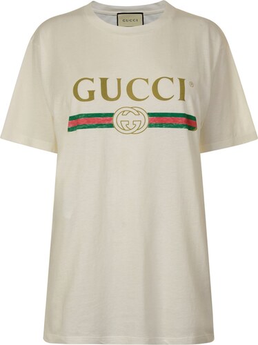 Tričko s krátkým rukávem Gucci Fake Logo T Shirt - GLAMI.cz