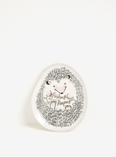 Krémová keramická miska na šperky ve tvaru ježka Disaster Over The Moon  Hedgehog - GLAMI.cz