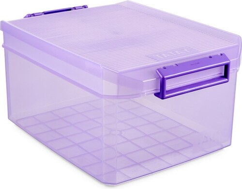 Fialový úložný box s víkem Ta-Tay Storage Box, 14 l - GLAMI.cz