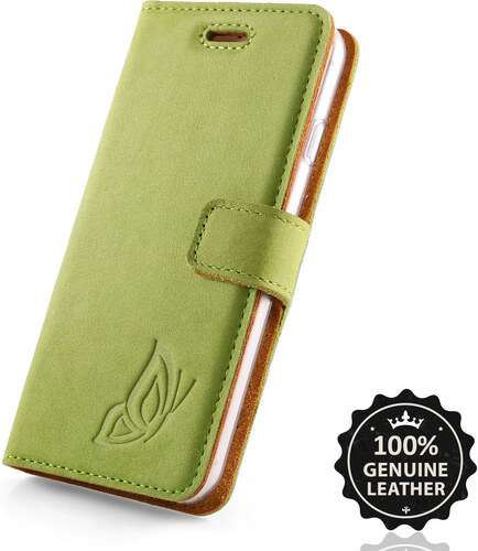 Samsung Galaxy S7 Edge (G935F) kožené luxusní flipové peněženkové pouzdro  peněženka SURAZO - BUTTERFLY zelené - GLAMI.cz