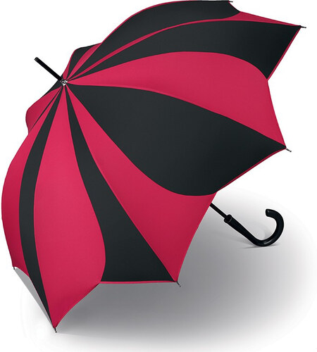 Pierre Cardin SUNFLOWER Red & Black deštník ve tvaru květiny - GLAMI.cz
