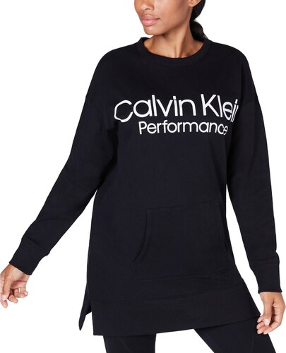 Calvin Klein Performance dlouhá mikina logo black - GLAMI.cz