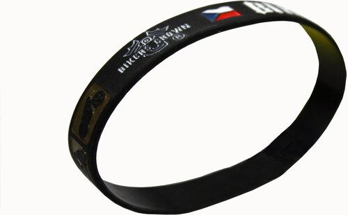 Silikonový náramek Bikers Crown black - BI62184 - GLAMI.cz