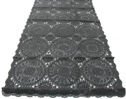 Ubrus (středový pás) na stůl HD Collection PVC, černý, 40x150cm - GLAMI.cz