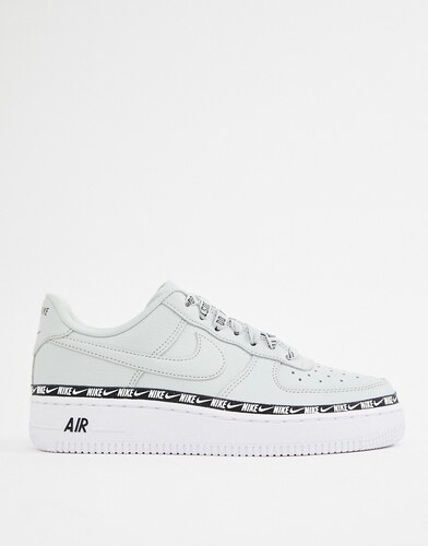 nike yellow air force 1 swoosh tape trainers