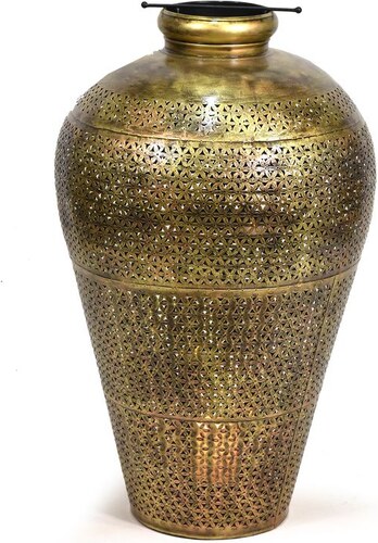 Světelná váza, kovová, ručně tepaná, prům.50cm, výška 77cm - GLAMI.cz