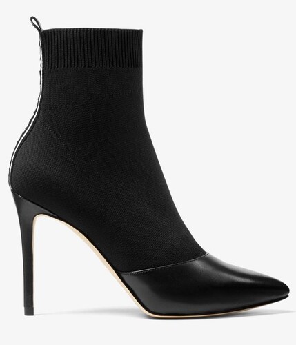 michael michael kors vicky logo tape knit ankle boot