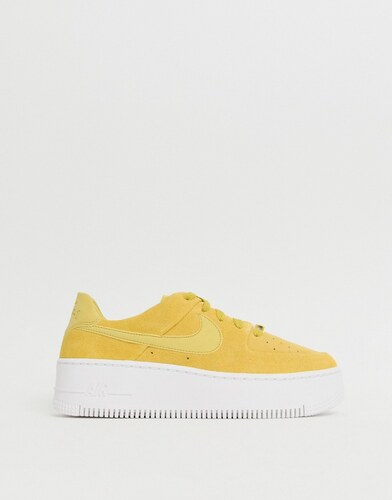 nike yellow air force 1 sage trainers