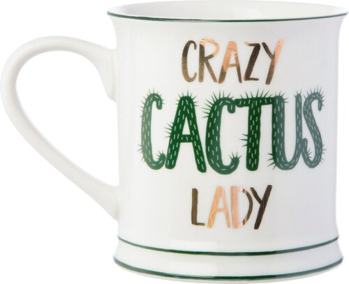 sass & belle Porcelánový hrnek Crazy Cactus Lady - GLAMI.cz