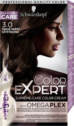 Schwarzkopf Color Expert barva na vlasy 3.0 Tmavě hnědý - GLAMI.cz
