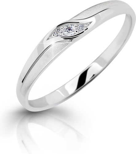 DANFIL Prsten z bílého zlata s čirými zirkony model 2844 - GLAMI.cz