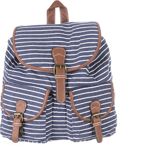 Bella Belly Batoh pruhovaný textilní A4 Backpack ekokůže - GLAMI.cz